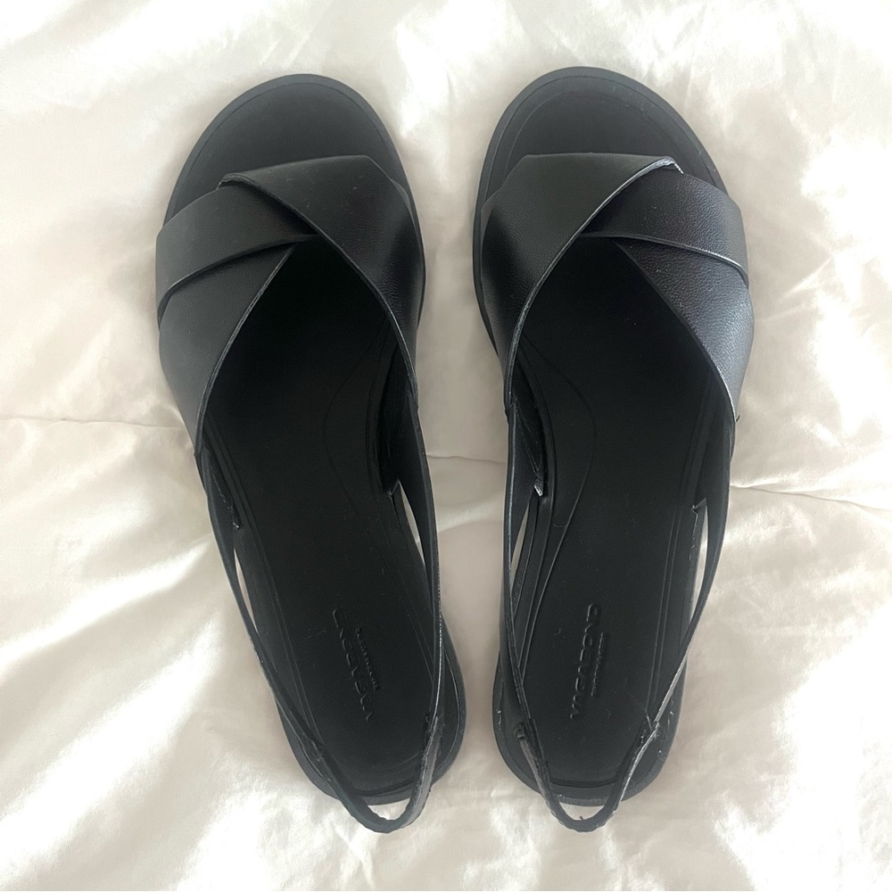 Vagabond Tia 2.0 Slingback Sandal (Size 37) Black Leather (NWT)